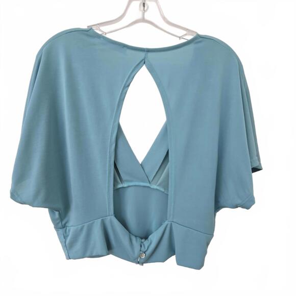 Wasabi + Mint Aqua Open Back Top - Size L - Picture 2 of 3